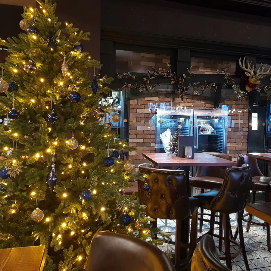 The Christmas tree by the steak dry-ager