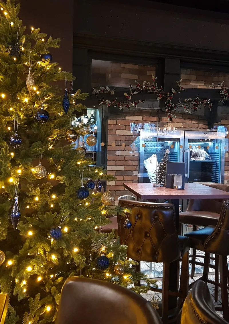 The Christmas tree at Cheshire Grill