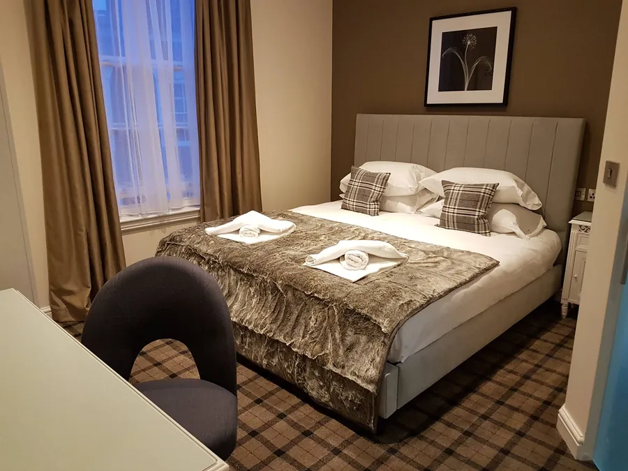 A double bedroom at The Lion Hotel